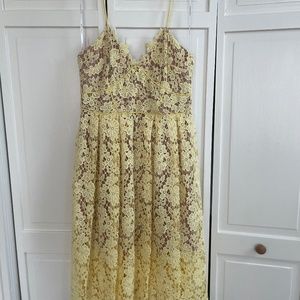 Yellow lace dress